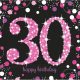 Happy Birthday 30 Pink Serviette 16 Stück 33x33 cm