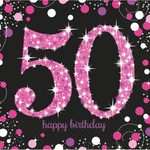 Happy Birthday 50 Serviette (16 Stücke) 33*33 cm