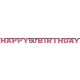 Happy Birthday Pink 60 Hologramme Schrift 213 cm