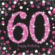 Geburtstag Pink Happy Birthday 60 Servietten 16er-Pack, 33x33 cm