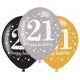 Happy Birthday 21 Gold Ballon, Luftballon 6 Stück 11 Zoll (27,5 cm)