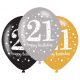 Geburtstag Gold Happy Birthday 21 Ballon, 6-teiliges Set 11 Zoll (27,5 cm)