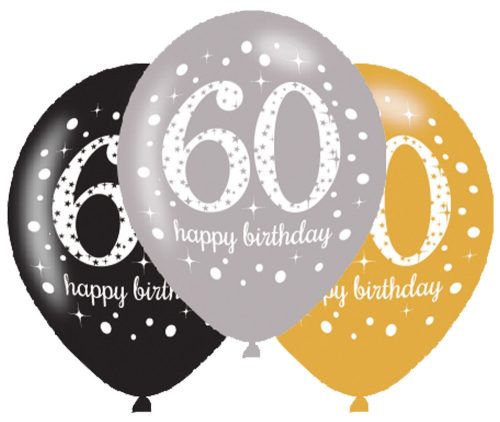 Happy Birthday 60 Luftballon (6 Stücke)
