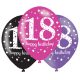 Happy Birthday 18 Pink Ballon, Luftballon 6 Stück 11 Zoll (27,5 cm)