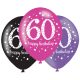 Happy Birthday 60 Pink Ballon, Luftballon 6 Stück 11 Zoll (27,5 cm)