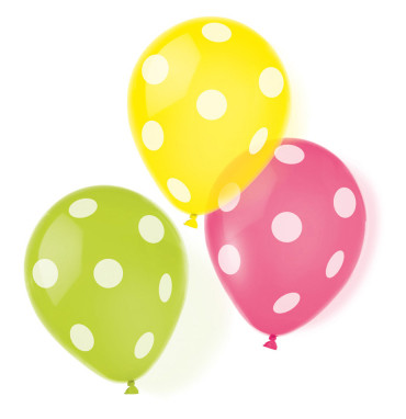 Polka dots Dots Ballon, Luftballon 6 Stück 9 Zoll (22,8 cm)