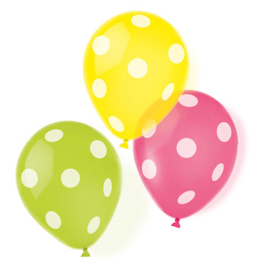 Farbe Dots Gepunkteter Ballon, 6er Pack 9 Zoll (22,8 cm)