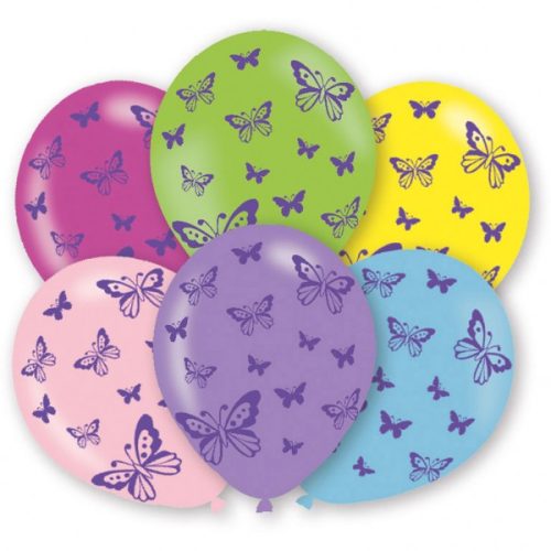 Schmetterling Colorful Ballon, Luftballon 6 Stück 11 Zoll (27,5 cm)
