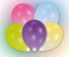 Beleuchtete LED Multicolor Ballon, Luftballon 5 Stück 11 Zoll (27,5 cm)