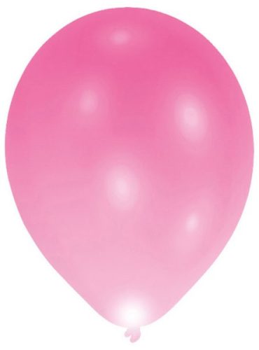 Farbe Pink Leuchtender LED-Ballon, 5 Stk. 11 Zoll (27,5 cm)