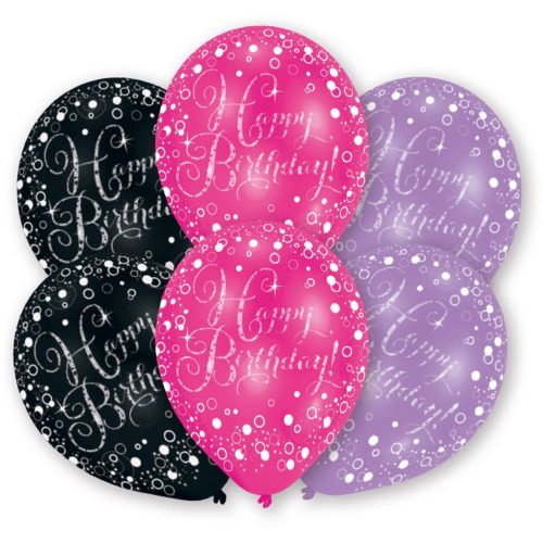 Happy Birthday Pink FolienLuftballon (6 Stücke)
