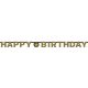 Happy Birthday gold hologramme Schrift 213 cm