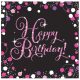 Geburtstag Pink Happy Birthday Serviette 16 Stück 33x33 cm