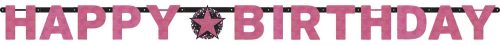 Geburtstag Happy Birthday Pink Aufschrift 213 cm