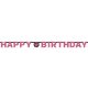 Happy Birthday Pink Schrift 213 cm