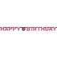 Geburtstag Happy Birthday Pink Aufschrift 213 cm