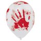Halloween Bloody Hand Ballon, Luftballon 6 Stück 10 Zoll (25,4 cm)