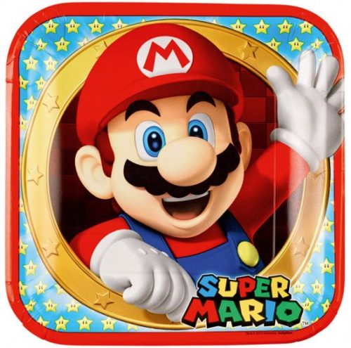 Super Mario Mushroom World Pappteller 8 Stk 23 cm