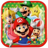 Super Mario Mushroom World Papierteller 8 Stk. 18 cm