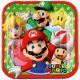 Super Mario Mushroom World Pappteller 8 Stk. 18 cm