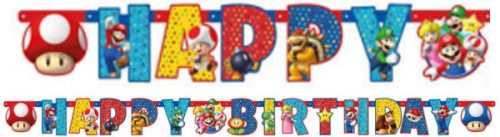 Super Mario Happy Birthday Banner 190 cm