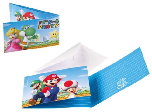 Super Mario Party Einladungkarte (8 Stücke)