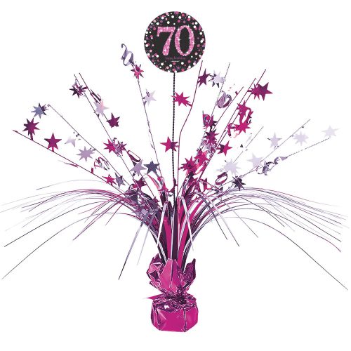 Happy Birthday Pink 70 Tafelaufsatz 45,7 cm