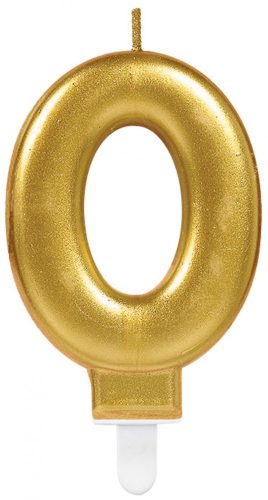 Nummerkerze 0, Gold Tortekerze