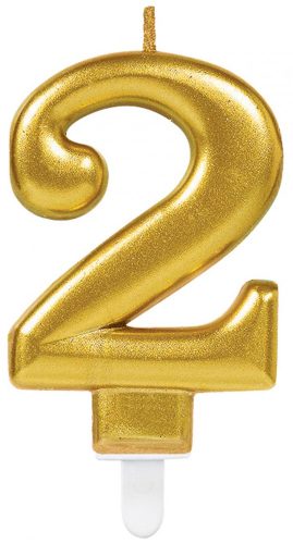 Nummer Gold, Nummer Kerze 2 Tortenkerze