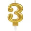 Nummer Gold, Nummer Kerze 3 Tortenkerze