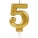 Nummer Gold Nummer Kerze 5 Kuchenkerze