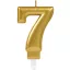 Nummer Gold Goldene Zahlkerze 7 Tortenkerze