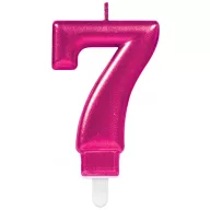 Nummer Pink Rosa Zahlkerze – Nummer 7 Kuchenkerze
