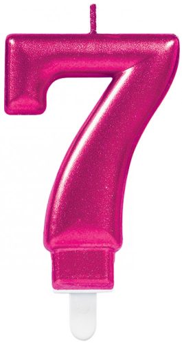 Nummerkerze 7, Rosa Tortekerze
