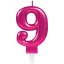 Nummer Pink Rosa Zahlenkerze nummer 9 Tortenkerze