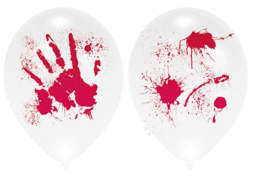 Halloween Bloody Hand Leuchtender LED Ballon, Luftballon 4 Stück 11 Zoll (27,5 cm)