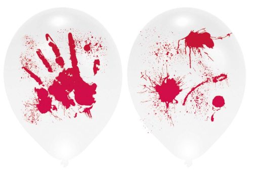 Halloween Bloody Hand beleuchteter LED-Ballon, 4 Stk. 11 Zoll (27,5 cm)