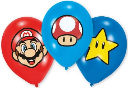 Super Mario Mushroom Ballon, Luftballon 6 Stück 11 Zoll (27,5cm)