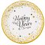 Neujahr Golden Wishes Happy New Year Pappteller 8 Stk 23 cm