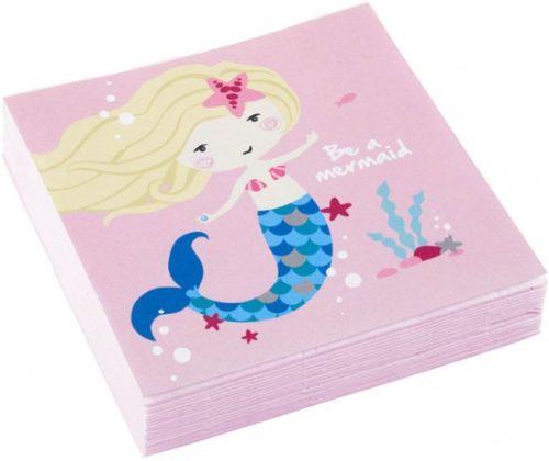 Meerjungfrau Shellebrate Servietten 20er Pack 25x25 cm