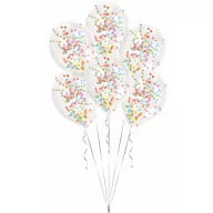   Farbe Colorful mit Konfetti gefüllter Ballon, 6 Stück 11 Zoll (27,5 cm)