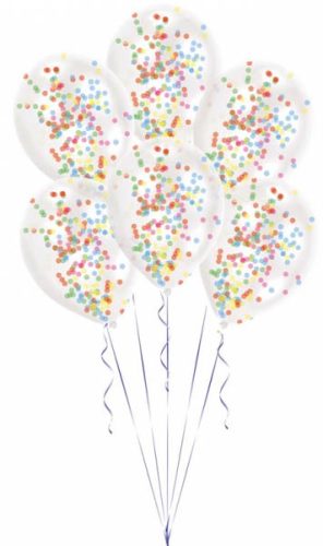 Farbe Colorful Konfettigefüllter Ballon, Luftballon 6 Stück 11 Zoll (27,5 cm)