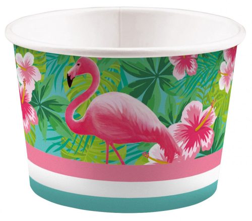 Flamingo Papier Eisbecher (8 Stücke) 270 ml