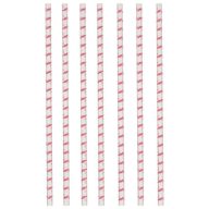 Flamingo Pink Papierstrohhalm, 12er-Set