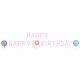 Happy Birthday Pastel Schrift 150 cm