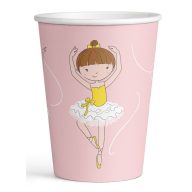 Balett Little Dancer Ballerina Papierbecher 8 Stk 250 ml