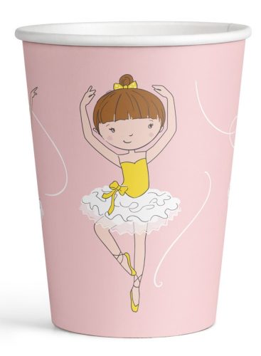 Balett Little Dancer Ballerina Papierbecher 8 Stk 250 ml
