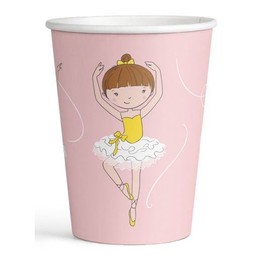Balett Little Dancer Ballerina Papierbecher 8 Stk 250 ml