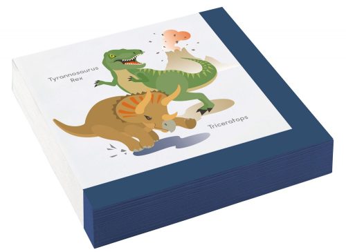 Dinosaurier Happy  Serviette 20 Stk 33x33 cm