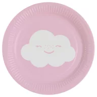  Regenbogen Rainbow and Cloud und Wolke Pappteller 8 Stk. 18 cm